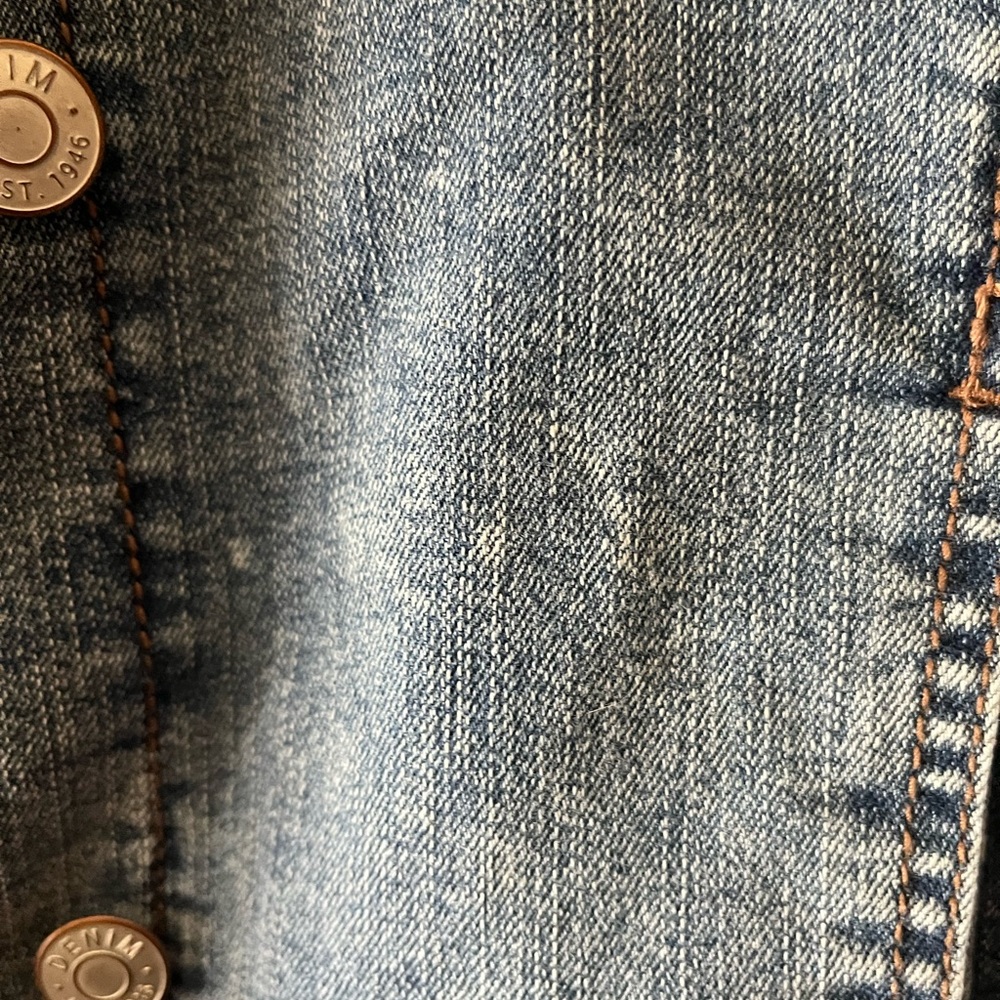 East 1946 Blue Denim Sleeveless Jean Jacket Vest - Women's Size X-Large - Picture 4 of 8